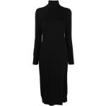 Vestidos negros de merino de punto rebajados manga larga de punto Michael Kors by Michael para mujer 