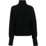 Jerséis negros de poliamida cuello vuelto rebajados manga larga con cuello alto de punto Calvin Klein talla M para mujer 