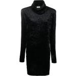 Vestidos negros de terciopelo de manga larga manga larga Saint Laurent Paris talla L para mujer 