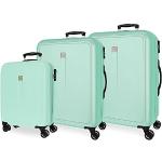 Set de maletas turquesas de goma rebajadas de 108l con aislante térmico Roll Road para mujer 