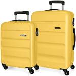 Set de maletas amarillas de goma de 56l con aislante térmico Roll Road 