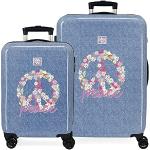Set de maletas azules de goma con aislante térmico Roll Road infantiles 