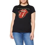 Camisetas negras de licra de cuello redondo Rolling Stones con cuello redondo talla M para mujer 