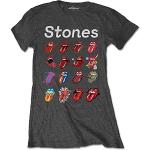Camisetas grises Rolling Stones talla S para mujer 