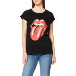 Tops deportivos negros de algodón Rolling Stones con logo talla XL para mujer 
