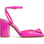 Zapatos rosas de cuero de tacón con tacón cuadrado con tacón más de 9cm con logo Valentino Garavani talla 40,5 para mujer 