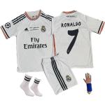 Ronaldo Real Madrid Kids Jersey Set Champions League Blanco 2014 Lisboa Conjunto de 4 piezas Jersey