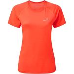 Ronhill Mujer Tech S/S Tee Camiseta S/S, Hot Coral/Brwhite, 8