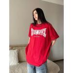 Camisetas rojas de poliester de manga corta tallas grandes manga corta hippie talla 3XL para mujer 