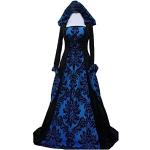 Disfraces azules de poliester medievales tallas grandes vintage talla XXL para mujer 