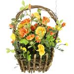 Flores artificiales naranja de ratán floreadas 