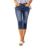 Jeans stretch de denim de verano tallas grandes informales desgastado rotos talla XXL para mujer 