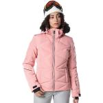 Chaquetas rosas de sintético de esquí impermeables, transpirables con capucha Rossignol talla XS de materiales sostenibles para mujer 