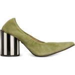 Zapatos verde militar de ante de tacón con logo Ami Paris talla 39 para mujer 