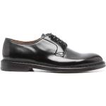 Zapatos marrones de goma con puntera redonda rebajados con tacón cuadrado con cordones formales con logo Doucal´s talla 44,5 para hombre 