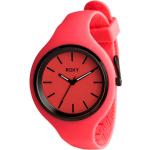 Relojes rojos de acero inoxidable de pulsera impermeables Cuarzo analógicos Roxy para mujer 