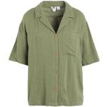 Camisas verde militar de algodón de manga corta manga corta militares Roxy talla XS para mujer 