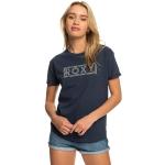 Camisetas azules de jersey de cuello redondo con cuello redondo de punto Roxy talla XXS para mujer 