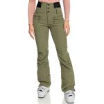 Pantalones pitillos verdes de tafetán Roxy talla XS de materiales sostenibles para mujer 