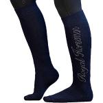 Royal Horsemen Calcetines de equitación para mujer y niña, agarre ideal sin deslizamientos, calcetines de equitación con algodón orgánico y suela de rizo suave, NewNavy, 35-38