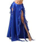 Faldas azules de gasa de tablas  transpirables formales con borlas talla L para mujer 