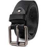Cinturones negros de cuero con hebilla  largo 105 vintage talla XL para mujer 