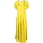 Vestidos largos amarillos de seda rebajados maxi Vivetta fruncido talla 3XL para mujer 