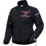 Rukka Raptorina GTX Chaqueta textil para motocicletas para damas, negro-rosa, tamaño 44 para Mujer
