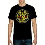 RUL Camiseta Cobra Kai, Serie DE Karate,TV Karate Kit 100% Algodon para LA Camiseta Cobra Kai Unisex (Comprobar Medidas EN LA Foto) (Negro, s)