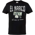 Rule Out T-Shirt para Hombre. Pablo Escobar. Narcos. The King of Cocaine. Casual Wear (Talla Small)