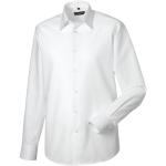 Camisas oxford blancas de algodón Oeko-tex formales Russell Collection de materiales sostenibles para hombre 