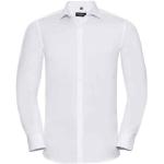 Camisas entalladas blancas de algodón Oeko-tex tallas grandes formales Russell Collection talla 3XL de materiales sostenibles para hombre 