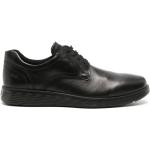Zapatos negros de goma con puntera redonda rebajados con cordones formales con logo Ecco talla 45 para hombre 