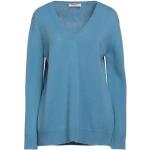Suéters  azules de cachemir manga larga con escote V de punto MAX MARA talla XS para mujer 