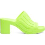 Sandalias verdes de poliuretano de verano con tacón cuadrado con logo Diesel talla 39 para mujer 