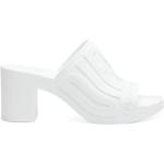 Sandalias blancas de poliuretano de tacón con tacón cuadrado con logo Diesel talla 39 para mujer 
