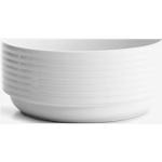 Platos blancos de cerámica de sopa aptos para lavavajillas Sagaform 17 cm de diámetro 