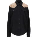 Camisas negras de algodón de manga larga manga larga Saint Laurent Paris talla XS para mujer 