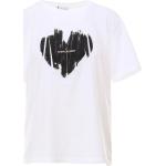 Camisetas blancas de algodón de manga corta manga corta con cuello redondo informales Saint Laurent Paris talla M para mujer 