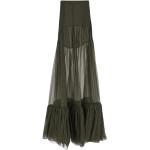 Faldas largas orgánicas verdes de seda Saint Laurent Paris talla S para mujer 
