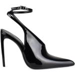 Zapatos negros de cuero de tacón rebajados con tacón de aguja formales Saint Laurent Paris talla 36 para mujer 