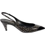 Zapatos destalonados negros de cuero rebajados Saint Laurent Paris talla 38,5 para mujer 