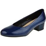 Zapatos azul marino de cuero de tacón talla 35,5 para mujer 