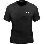Camisetas deportivas negras de poliester rebajadas transpirables Salewa talla S de materiales sostenibles para hombre 