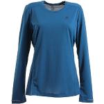 Camisetas deportivas azules de poliester manga larga transpirables Salomon Agile talla XS para mujer 