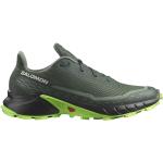 Zapatillas verdes de goma de running rebajadas Salomon Alphacross talla 48 para hombre 