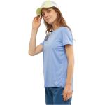 Camisetas deportivas azules de poliester rebajadas de verano transpirables Salomon Outline talla L para mujer 