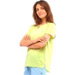 Camisetas deportivas amarillas de poliester rebajadas de verano transpirables Salomon Outline talla L para mujer 