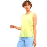 Camisetas deportivas amarillas de poliester rebajadas de verano transpirables Salomon Outline talla XL para mujer 