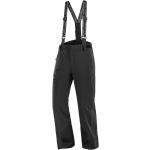 Pantalones negros de poliester de esquí impermeables, transpirables, cortavientos Salomon Brilliant talla M 